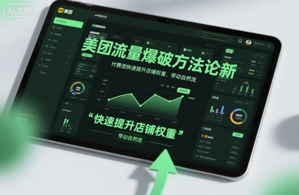 美团流量爆破方法论，付费流快速提升店铺权重，带动自然流-优优云网创