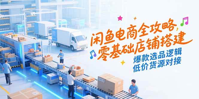 （15325期）闲鱼电商全攻略，零基础店铺搭建，爆款选品逻辑，低价货源对接-优优云网创