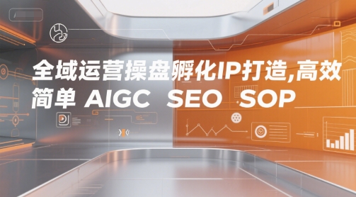 全域运营操盘孵化IP打造，高效 简单 AIGC SEO SOP-优优云网创