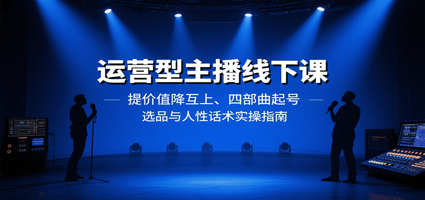 运营型主播线下课：提价值降互上、四部曲起号、选品与人性话术实操指南-优优云网创