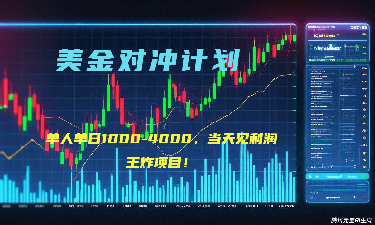 （15333期）2025年最暴力项目“美金先登计划”最新最强对冲战法，每日实际收益1K-4K-优优云网创