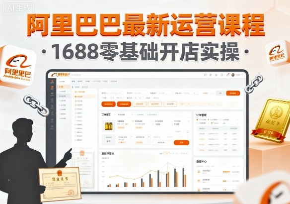阿里巴巴最新运营课程，1688零基础开店实操-优优云网创