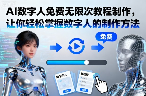 AI数字人免费无限次教程制作，让你轻松掌握数字人的制作方法-优优云网创