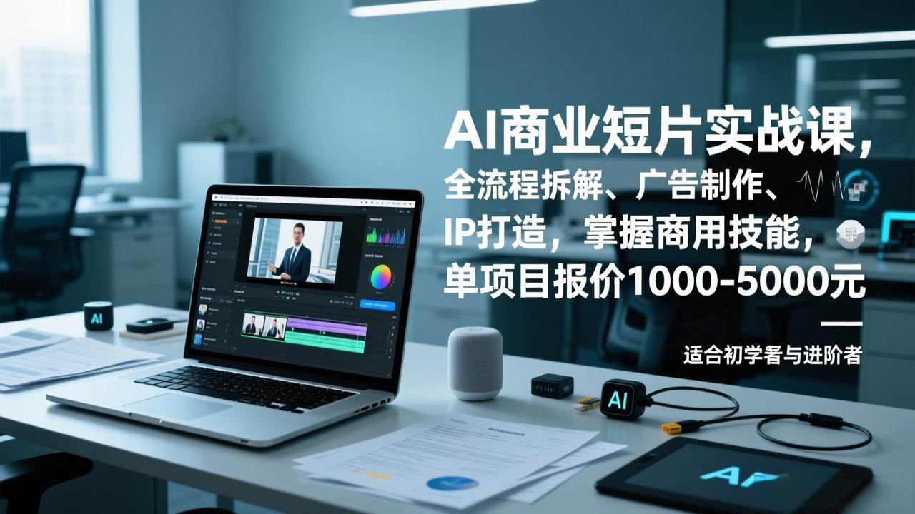 (17050期)AI商业短片实战课,全流程拆解、广告制作、IP打造,掌握商用技能,单项目报价1000-5000元-优优云网创