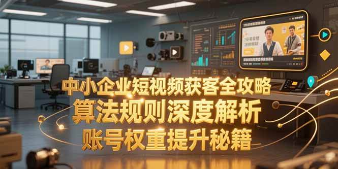 （15326期）中小企业短视频获客全攻略，算法规则深度解析，账号权重提升秘籍-优优云网创