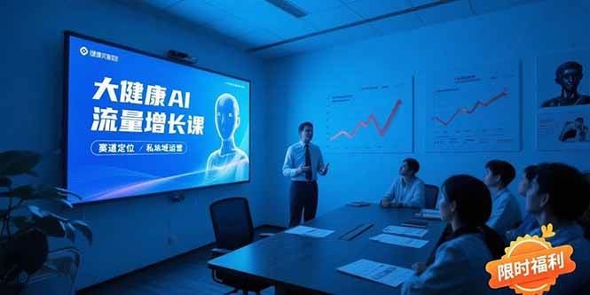 （15396期）大健康AI流量增长课，赛道定位方法论，AI数字人内容生产，私域转化运营…-优优云网创
