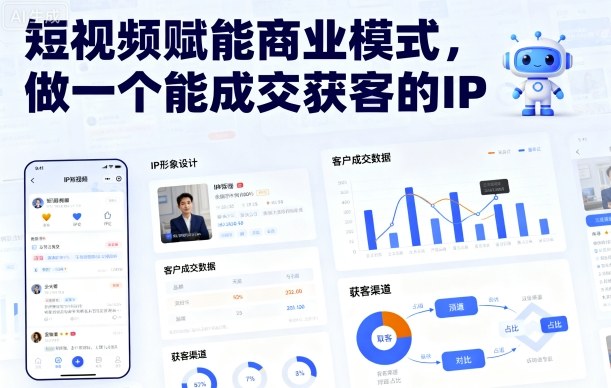 短视频赋能商业模式,做一个能成交获客的IP-优优云网创