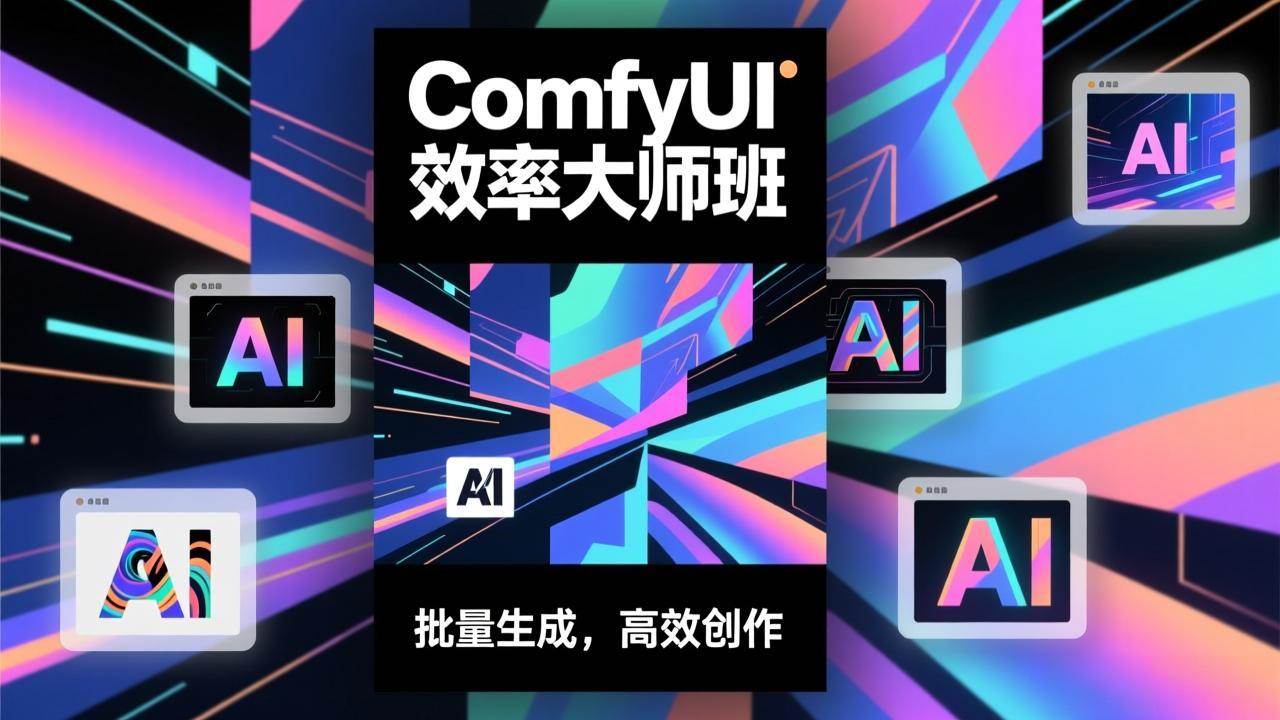（17107期）ComfyUI效率大师班：工作流搭建，批量生成，将个人AI出图效率提升5-10倍，月接单收入1-3万-优优云网创
