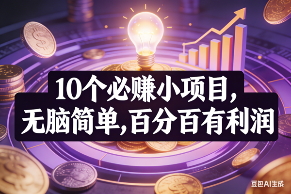 （17169期）10个必赚小项目，无脑简单，百分百有利润，副业首选，日入200+-优优云网创