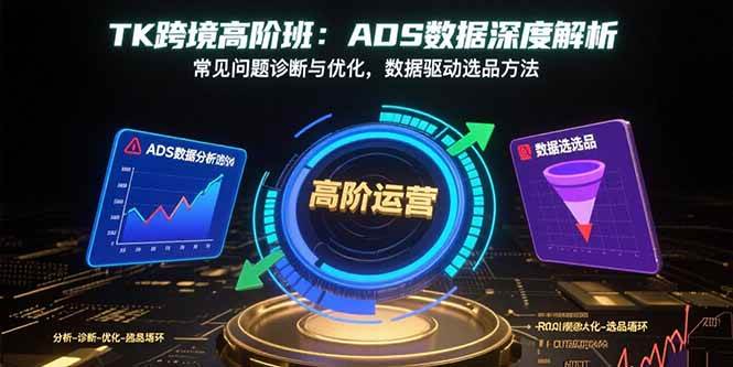 （15809期）TK跨境高阶班：ADS数据深度解析，常见问题诊断与优化，数据驱动选品方法-优优云网创
