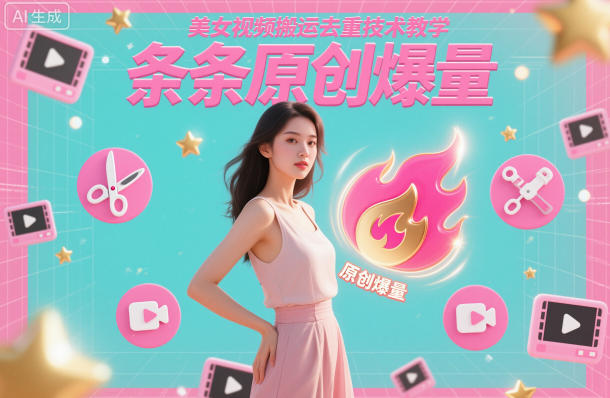 美女视频搬运去重技术教学,条条原创爆量-优优云网创