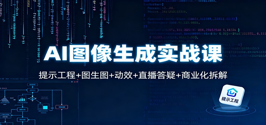 AI图像生成实战课：提示工程+图生图+动效+直播答疑+商业化拆解-优优云网创