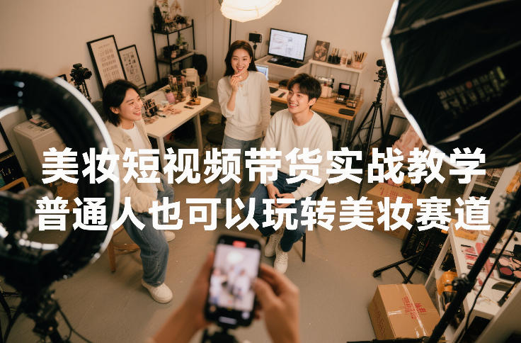 美妆短视频带货实战教学,普通人也可以玩转美妆赛道-优优云网创
